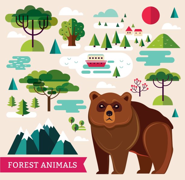 森林动物-熊图片下载