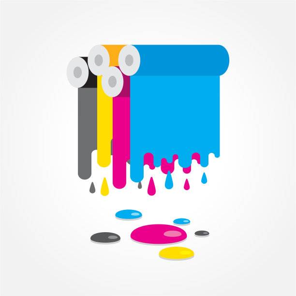 Cmyk彩色印刷卷图片下载