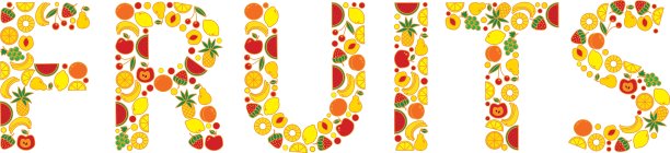 由不同水果组成的单词图片下载