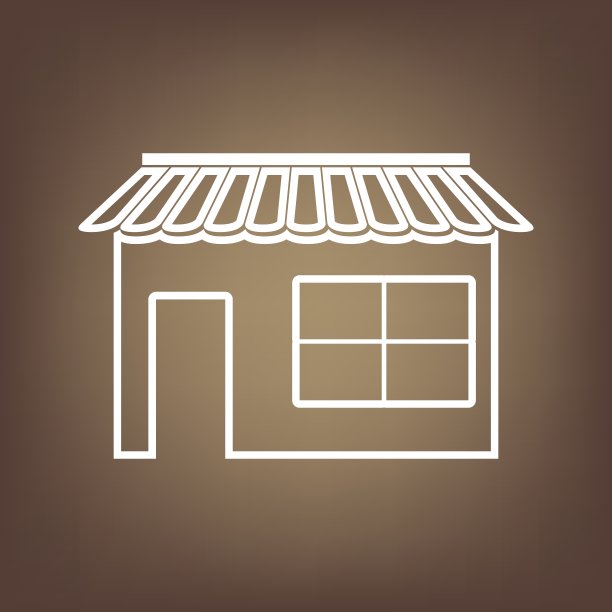 棕色背景上的线条图标图片下载