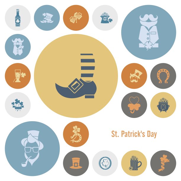 圣帕特里克节图标设置图片下载