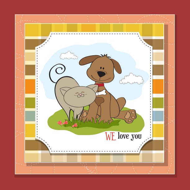 猫狗的友谊图片下载