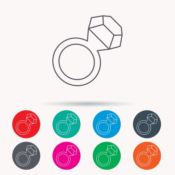 戒指与钻石图标珠宝标志图片下载