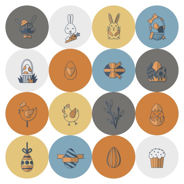 庆祝复活节的图标图片下载