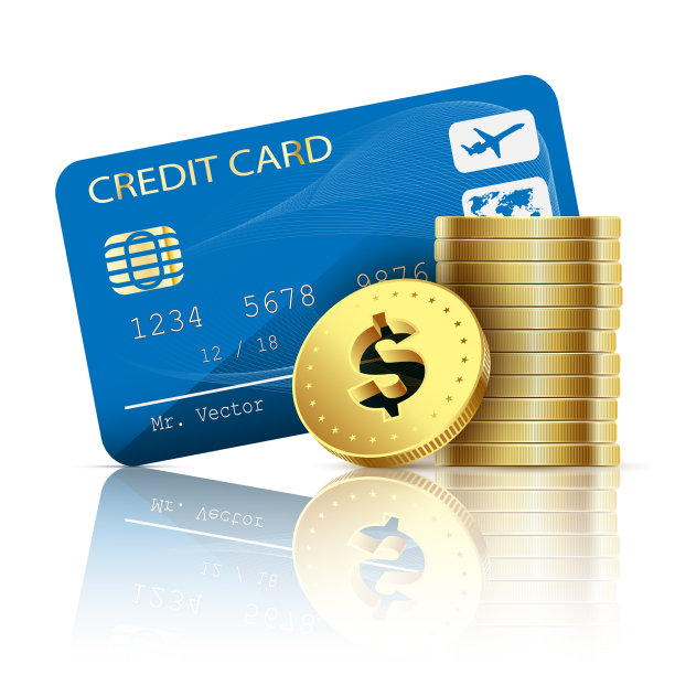 信用卡和硬币图片下载