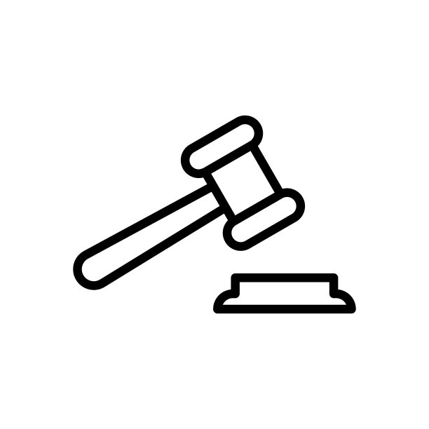 公正之锤图标扁平矢量模板设计图片下载