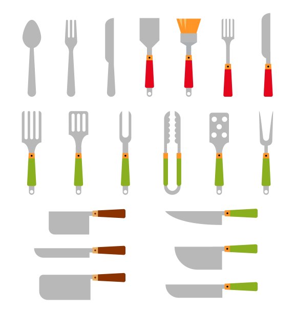 不锈钢烧烤工具和烹饪图片下载