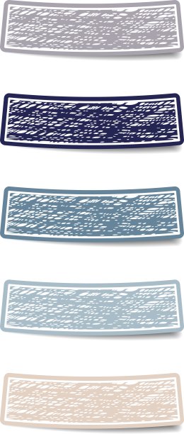 彩色标签纸与手绘纹理图片下载