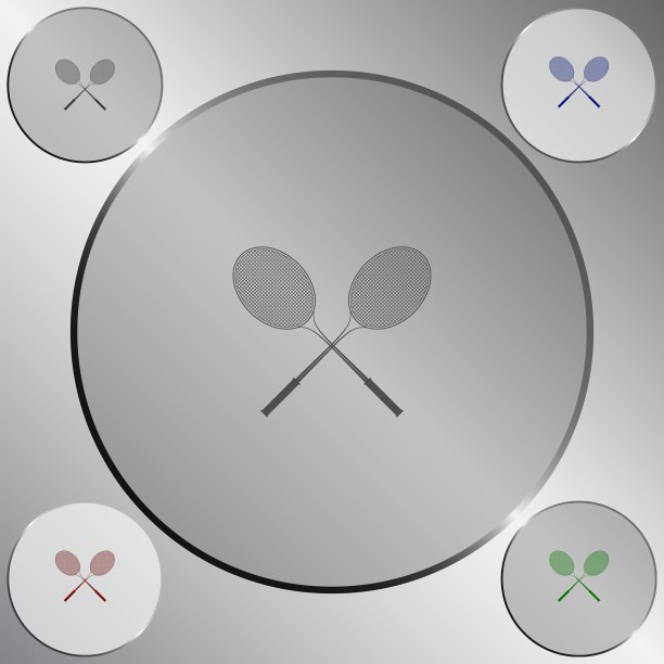 网球拍剪影图标图片下载