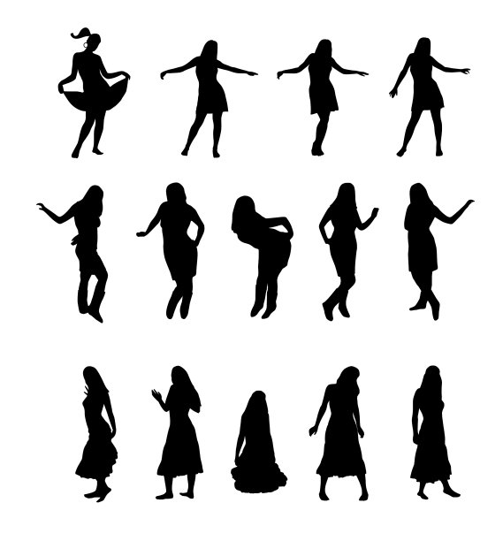 女人轮廓集图片下载