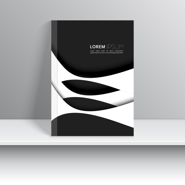 弯曲线条的杂志封面图片下载