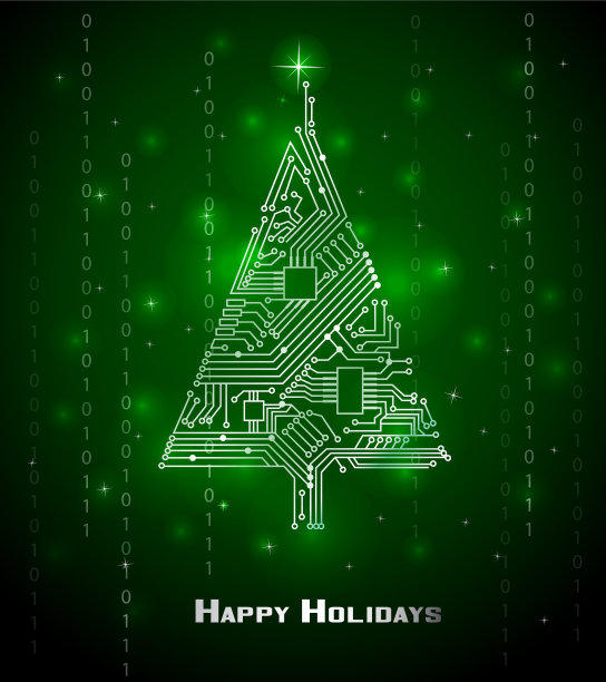 高科技的圣诞树图片下载