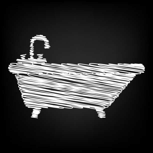 带有粉笔效果的图标图片下载