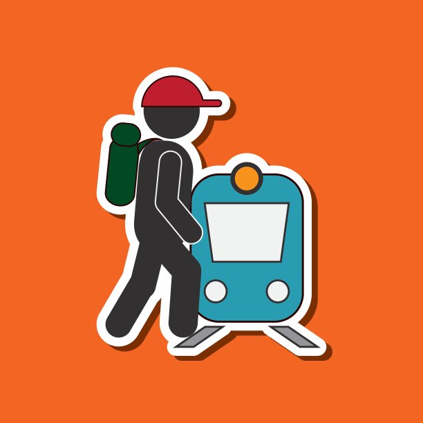 旅行列车设计平图片下载