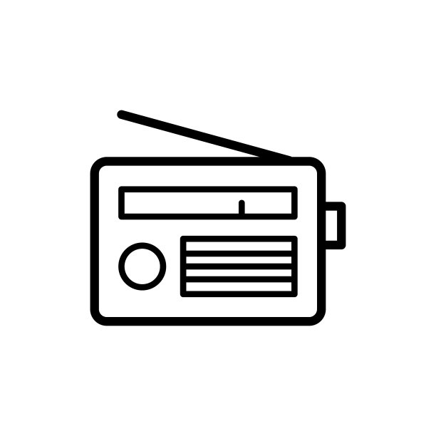 无线电图标平面矢量模板设计流行图片下载