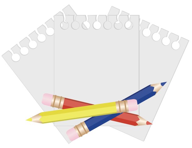 做笔记用的铅笔和纸图片下载