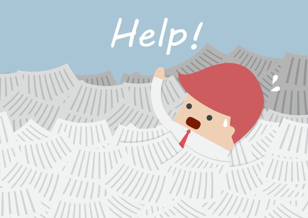 有很多文件的商人图片下载