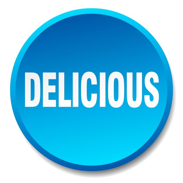 美味的蓝色圆形平板隔离按钮图片下载