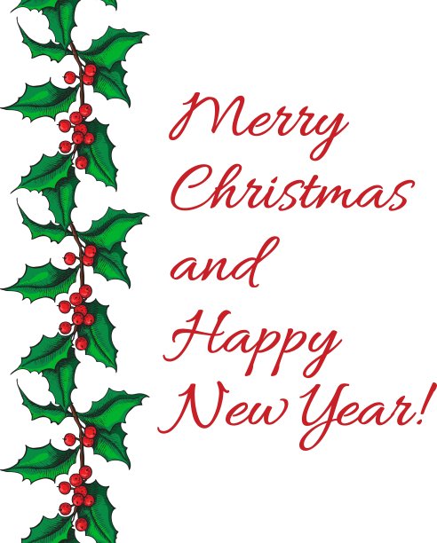 无缝手工绘制冬青花环图片下载