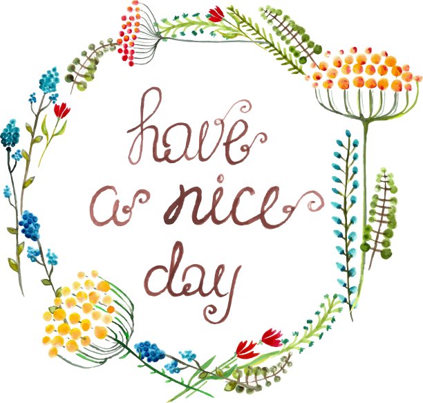 水彩自然卡图片下载