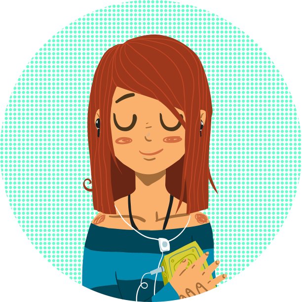 享受节日卡通贺卡图片下载