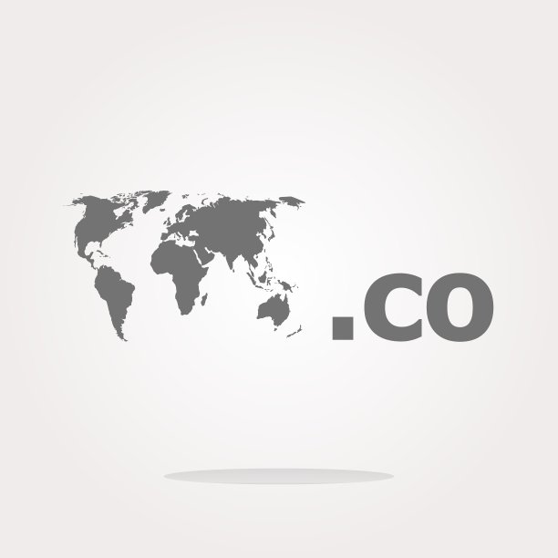 域名CO符号图标顶级互联网域名图片下载