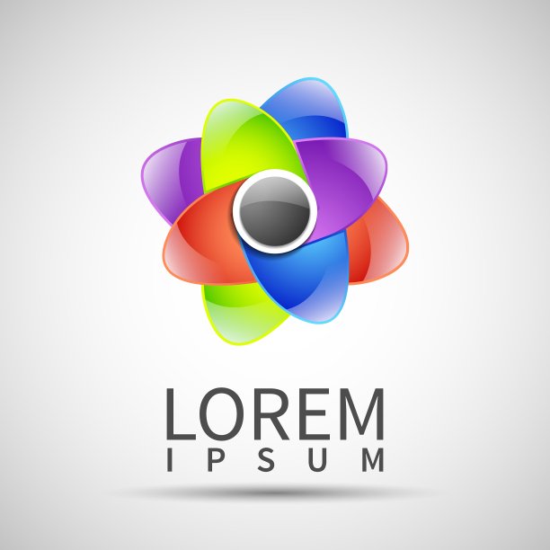 抽象3D球体logo雕刻套装图片下载