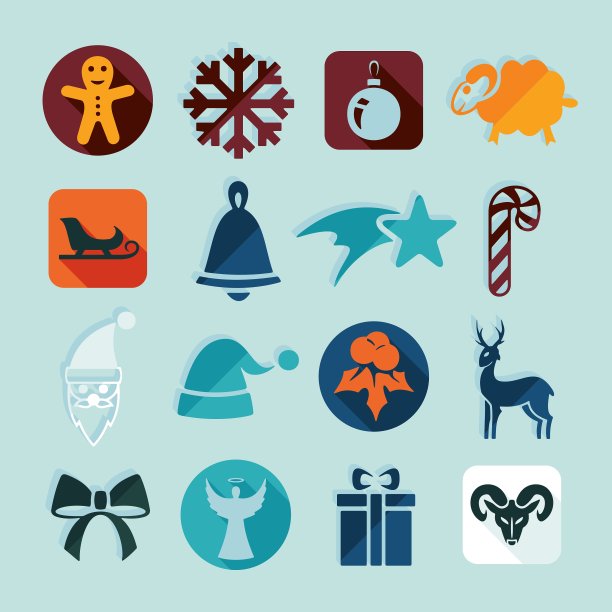 圣诞标志套装图片下载
