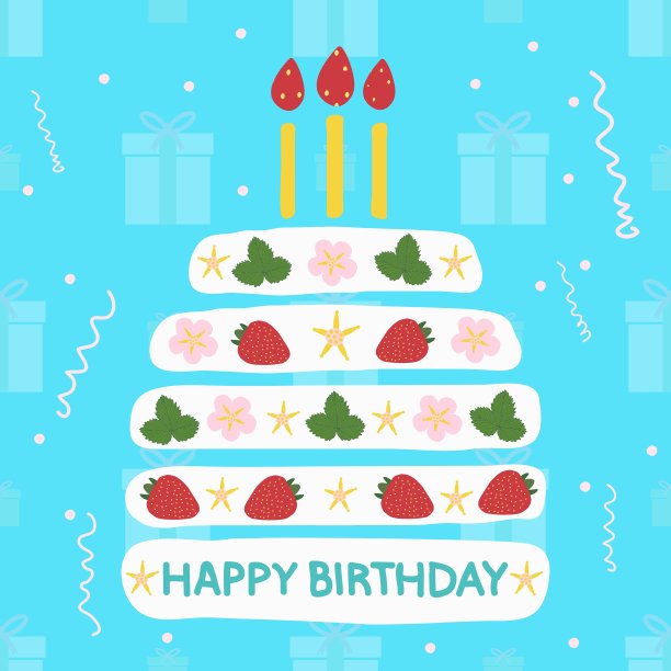 有蜡烛的图标蛋糕图片下载