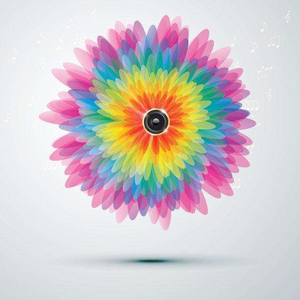 彩虹音乐花图片下载