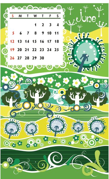 6月日历图片下载