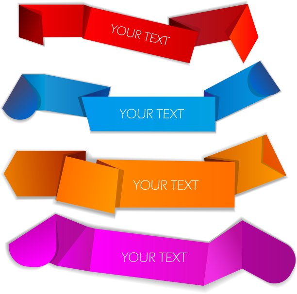 一套折纸横幅图片下载