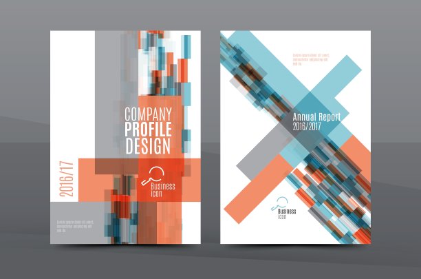 几何设计A4尺寸封面打印模板图片下载