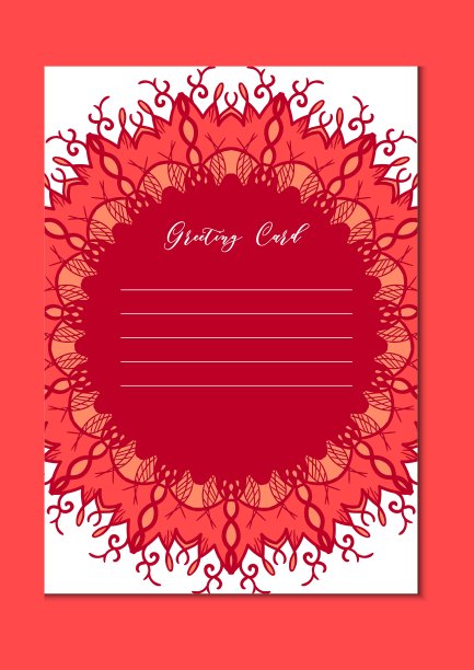 曼陀罗东方模板卡图片下载