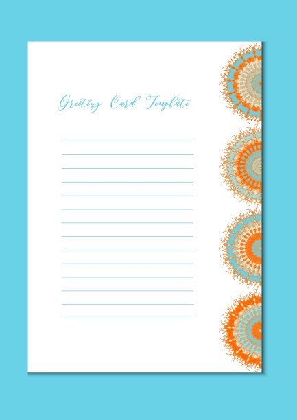 曼陀罗东方模板卡图片下载