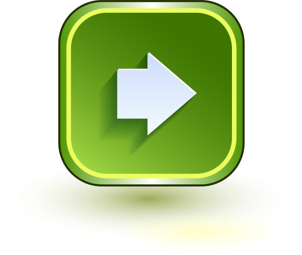 绿色网页按钮与箭头右符号圆角图片下载