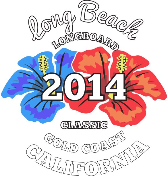 长滩冲浪艺术作品图片下载