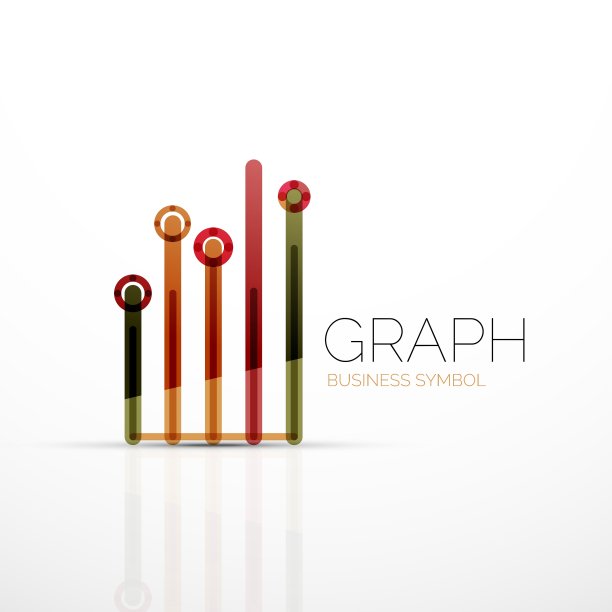 抽象的标志理念，线性图表或图形图片下载