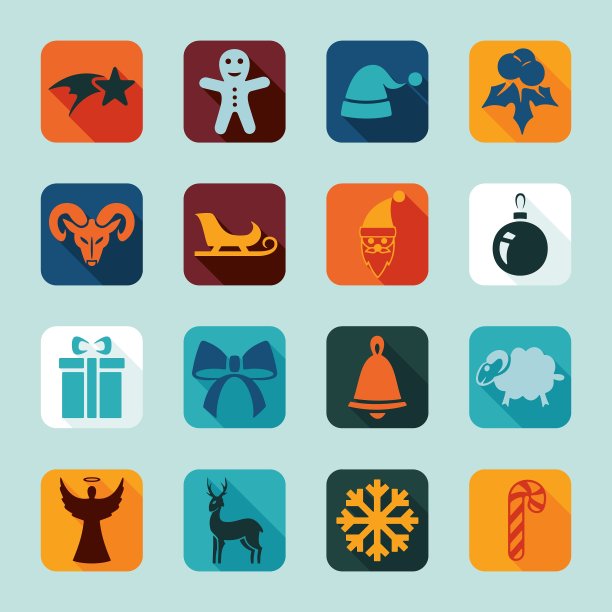 圣诞标志套装图片下载