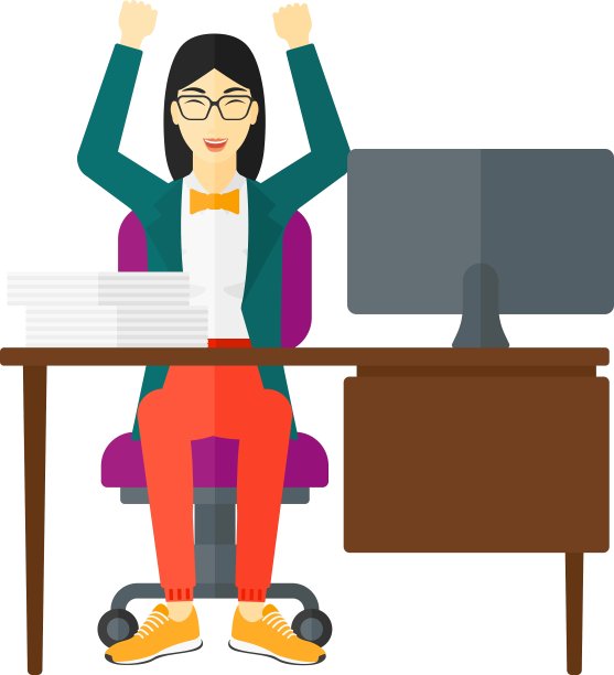 女性在办公室工作图片下载