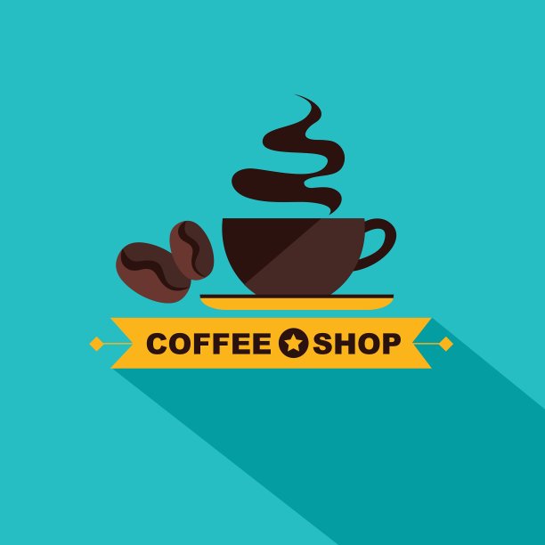 咖啡图标菜单菜单咖啡店平面设计图片下载