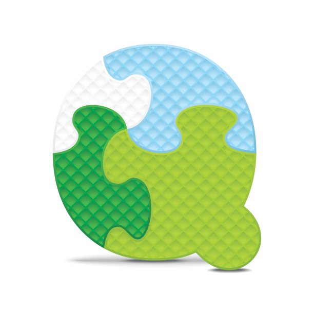 字母Q写的字母拼图图片下载