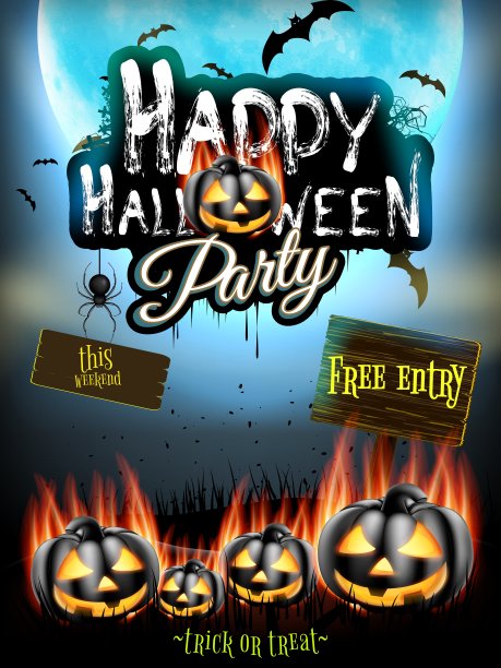 快乐万圣节派对EPS 10图片下载