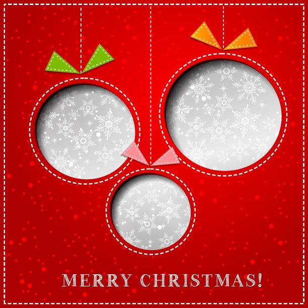 圣诞快乐纸贺卡图片下载