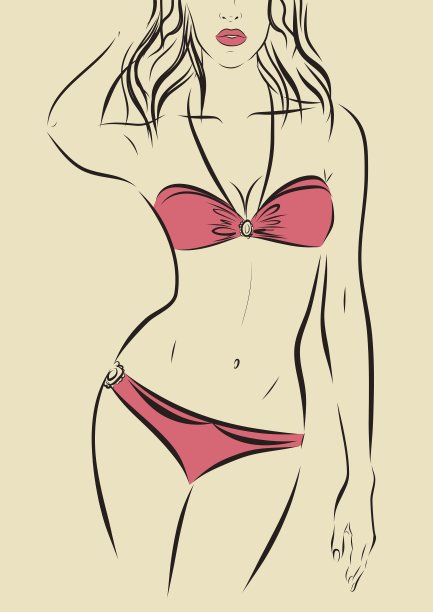 美丽的时尚女人肖像背景图片下载