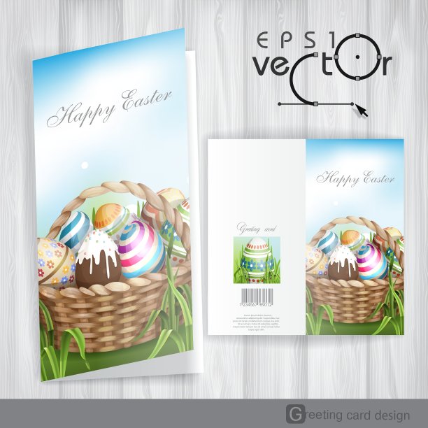 复活节背景与篮子图片下载