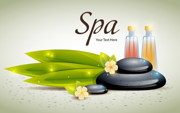 黑卵石竹叶温泉背景图片下载