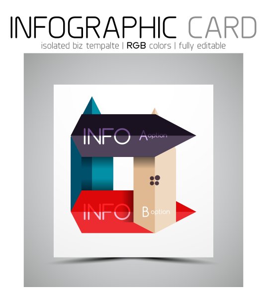 几何形状的信息图表名片图片下载