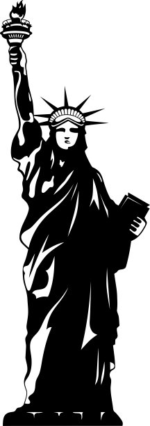 自由女神像黑人和白人，纽约图片下载