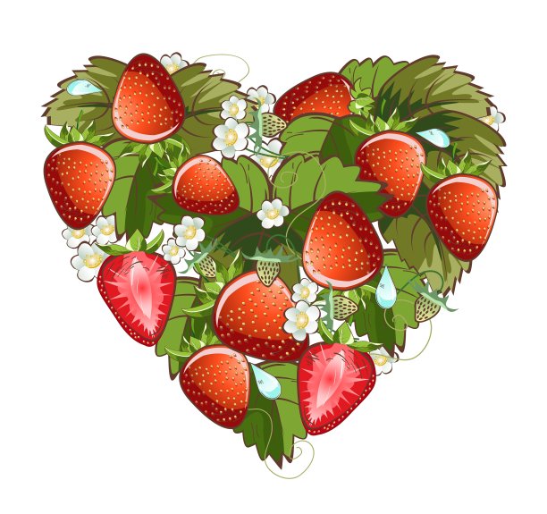草莓的心图片下载